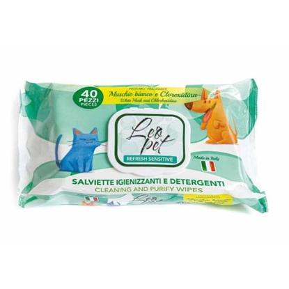 Picture of Leopet Cleansing White Musk Wipes for Dogs & Cats